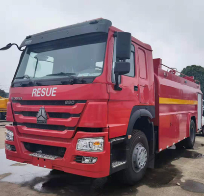 Sinotruk HOWO รถดับเพลิงฉีดน้ำแรงดันสูง 10000L