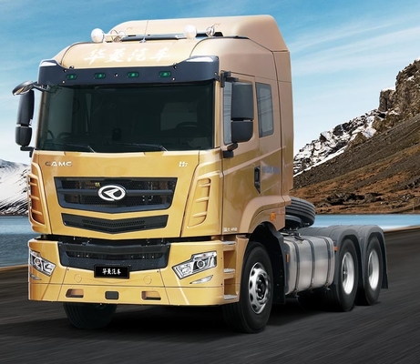 CAMC 6 * 4 หัวรถแทรกเตอร์แบบดั๊มพ์รถบรรทุกดีเซล 420HP Euro 3