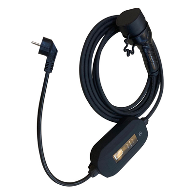 SAE J1772 Type 1 เครื่องชาร์จปืนชาร์จ EV แบบพกพา 16A AC IP55