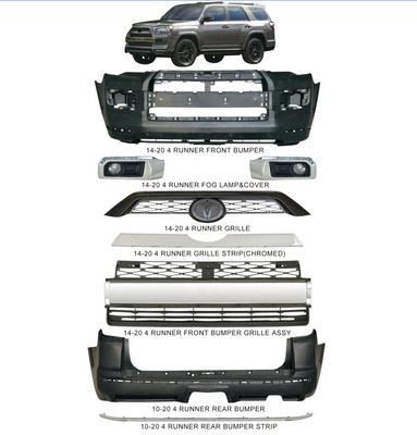 อุปกรณ์ดัดแปลงรถยนต์ Toyota 4 Runner พลาสติก ABS กันชนหน้าและหลัง