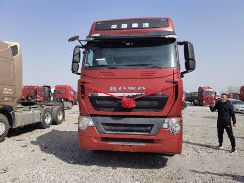 12 AMT หัวรถแทรกเตอร์ Sinotruk Howo 6x4 Tipper Truck T7H Euro 5