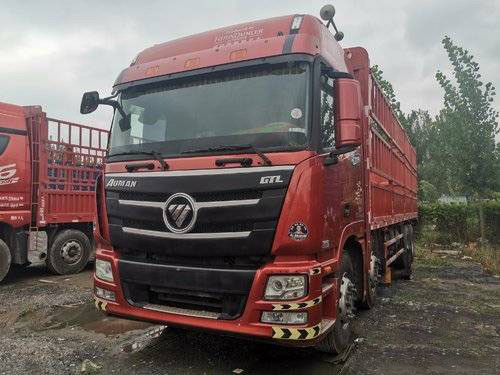 ใช้ 2016 Cummins 350HP Foton Cargo Box Trailer Truck 12 Speed