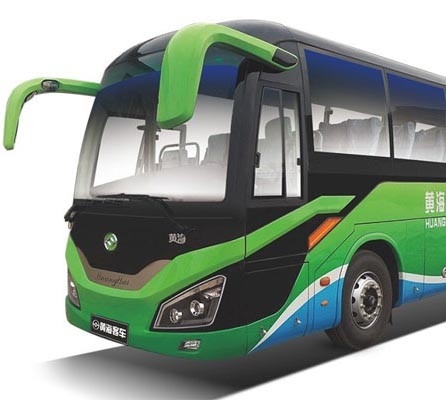 Huanghai 11m ใช้ยานยนต์ 85km/H Pure Electric Bus 24-50 Seats