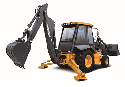 SINOMACH Small 630 Backhoe Loader Machine ยางหลังขนาด 19.5L-24R4-12PR