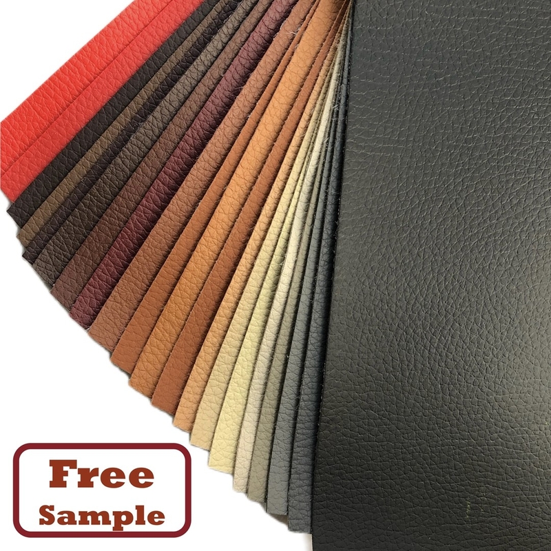 ผ้าหนัง PVC สังเคราะห์ 0.6 มม. - 1.2 มม. สำหรับเบาะรถยนต์ 58/60&quot;